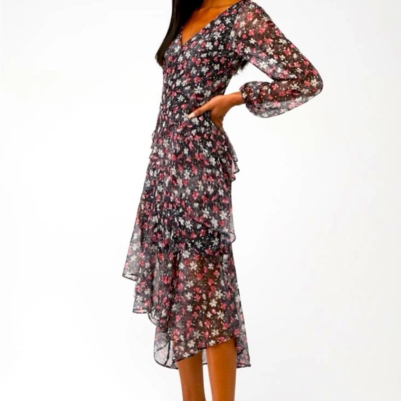 Midi Dress ASTR FAIRFAX DRESS size large - Picture 6 of 12